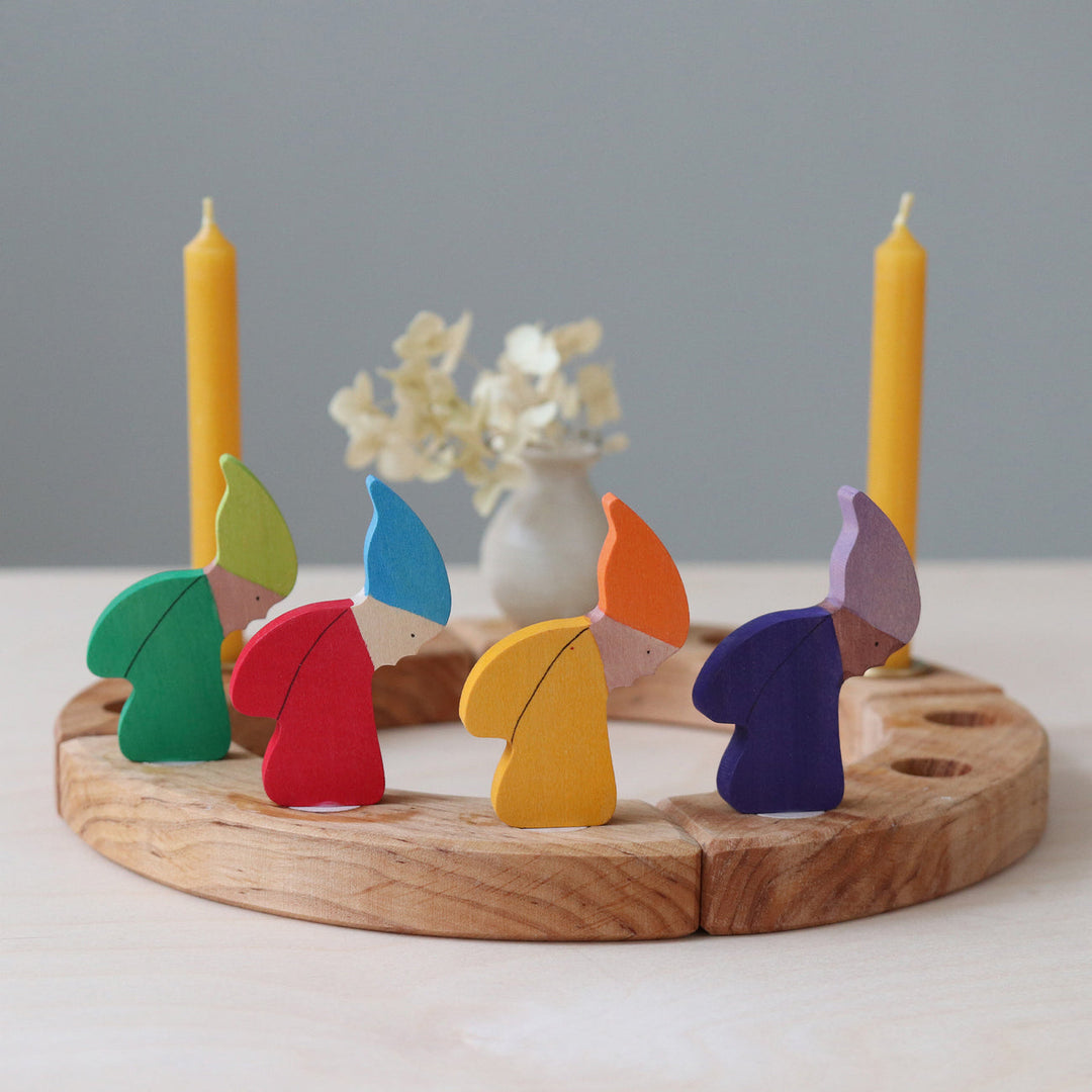 wooden birthday ring 12 years, natural
