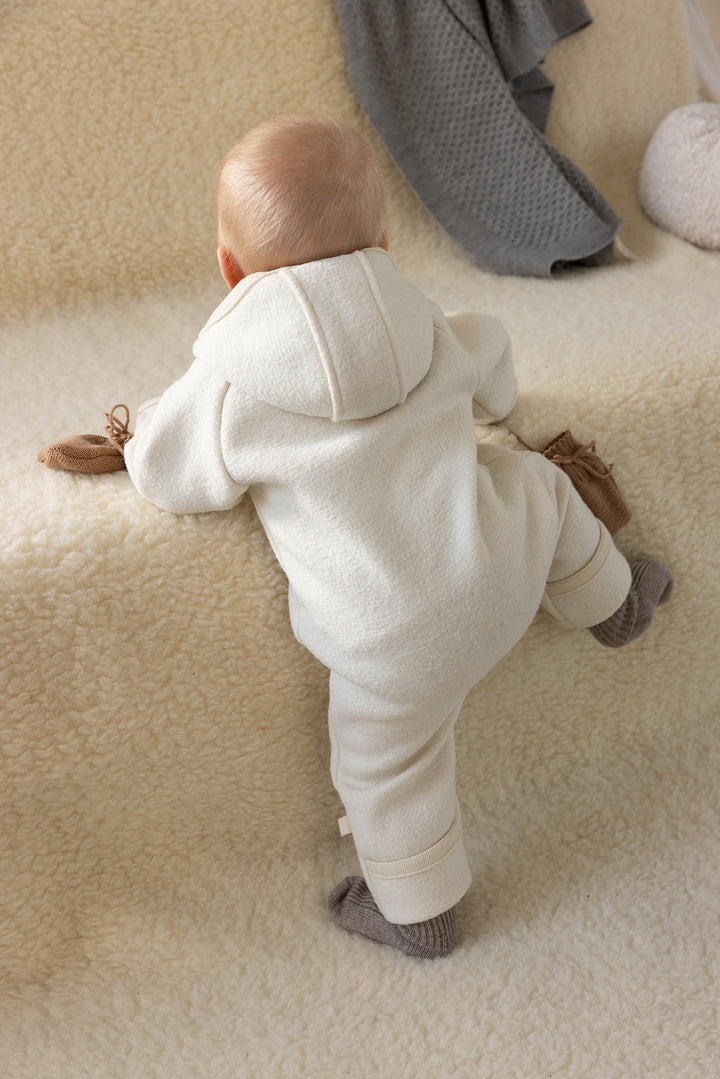 Disana zip boiled wool overalls, natural (0-6 months)