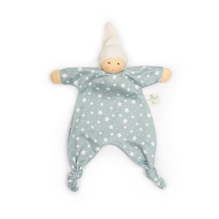 Nanchen Organic Blanket Doll, Stars light blue
