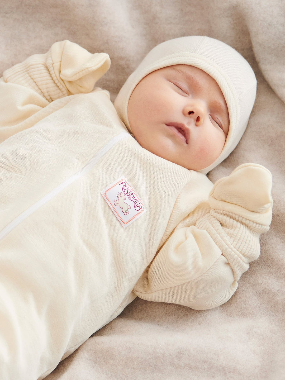 organic merino wool and silk thumbless mittens