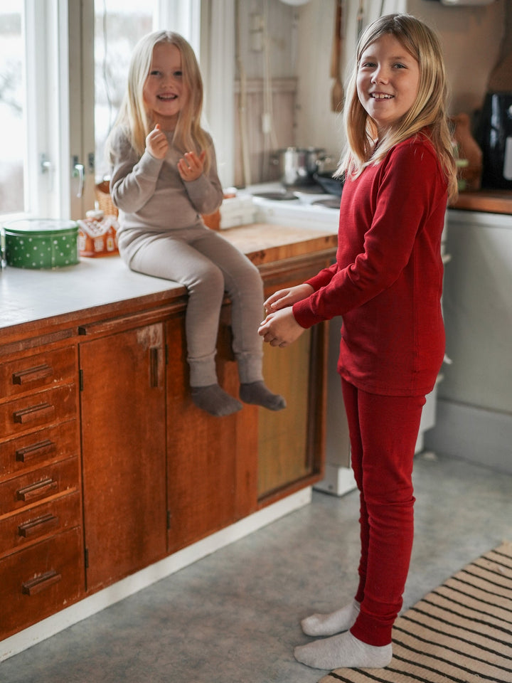 child's organic merino wool long underpants