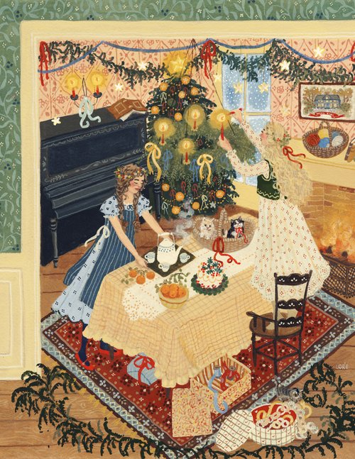Christmas at the Orchard House postcard