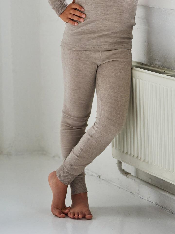 child's organic merino wool long underpants