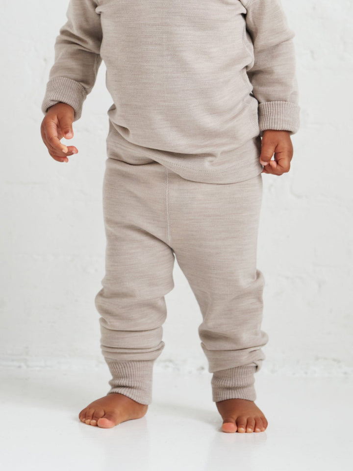 child's organic merino wool long underpants