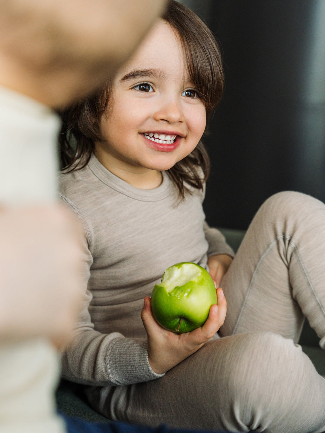 child's organic merino wool long underpants