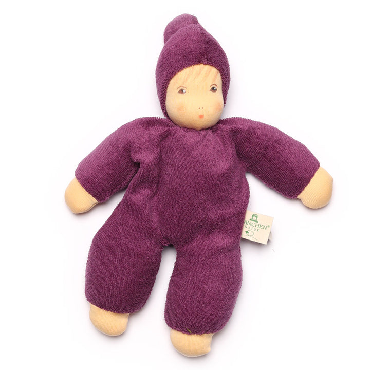 Terry Cloth Schmuse doll, lilac