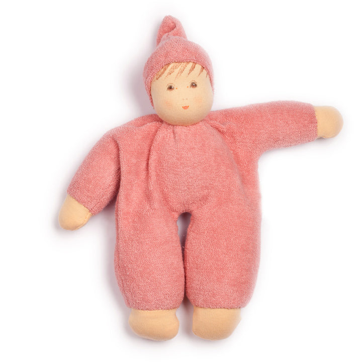 Terry Cloth Schmuse doll, pink