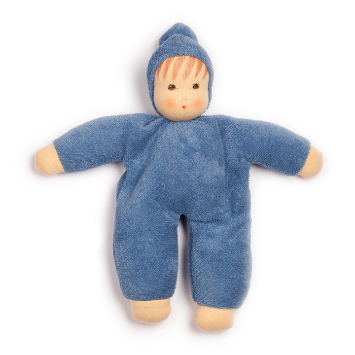 Terry Cloth Schmuse doll, dark blue