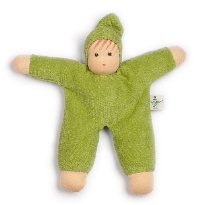 Terry Cloth Schmuse doll, green