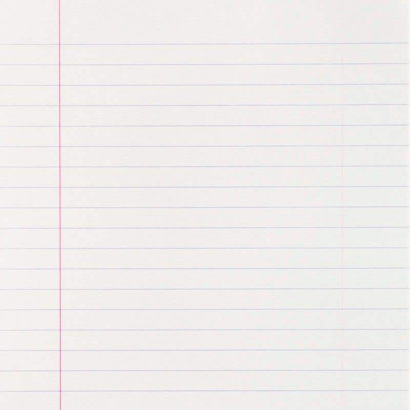 Exercise notebook (lined pages)