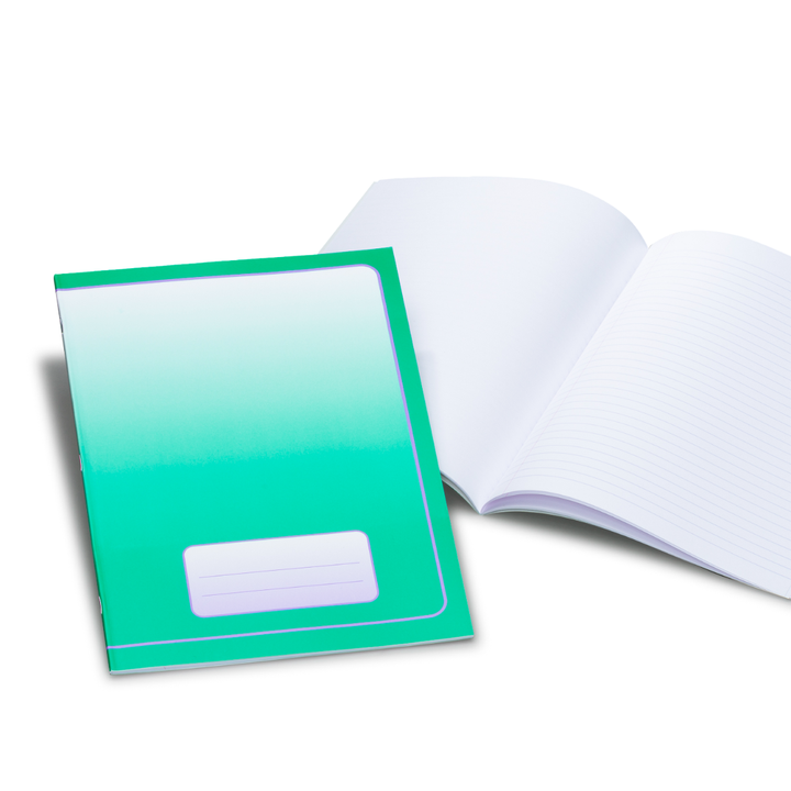 Exercise notebook (alternating blank / lined pages)