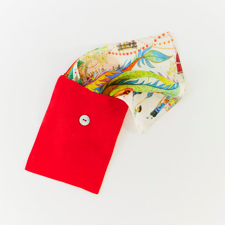 Mini mini rainbow dragon playsilk &amp; Lunar New Year Envelope set