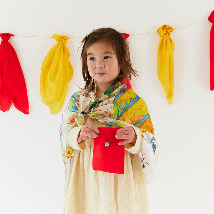 Mini mini rainbow dragon playsilk &amp; Lunar New Year Envelope set