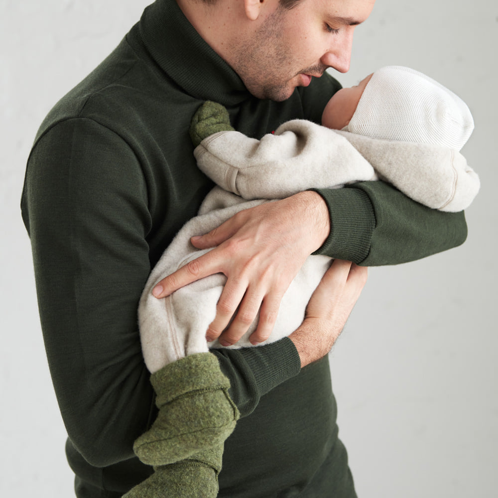 Ruskovilla organic wool fleece baby overalls (special order)