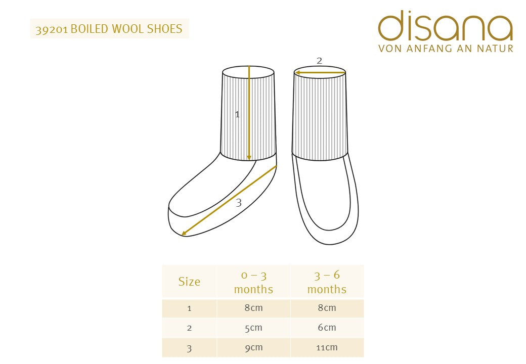 Disana boiled wool shoes (0-6 months)