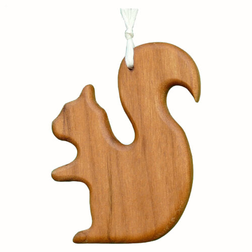 squirrel wooden ornament