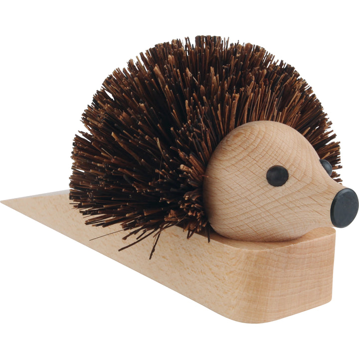 shoe-cleaning hedgehog doorstop