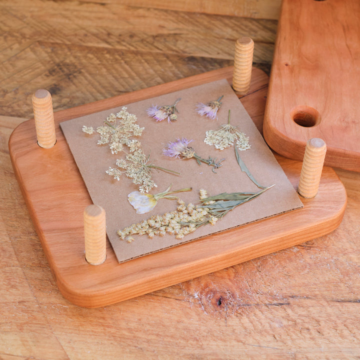 Camden Rose cherrywood flower press