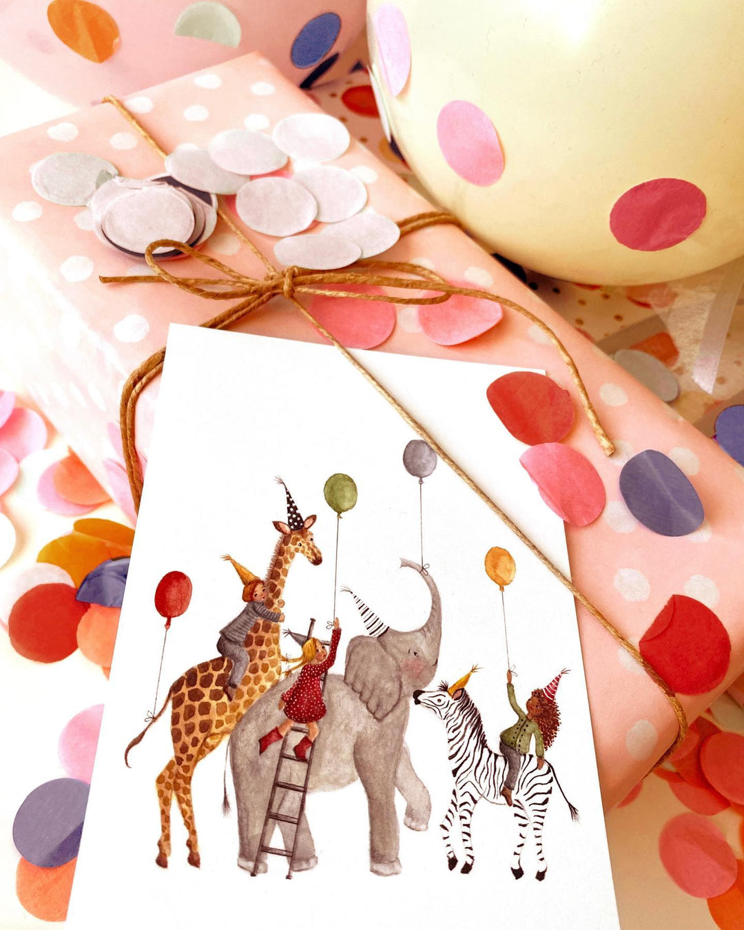 birthday party postcard