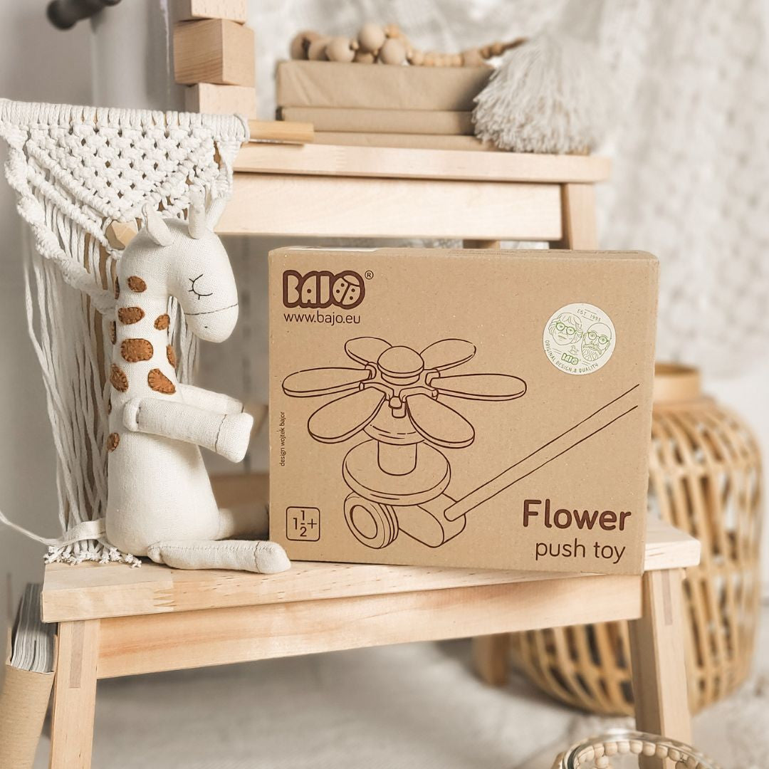Bajo Spinning Flower push toy