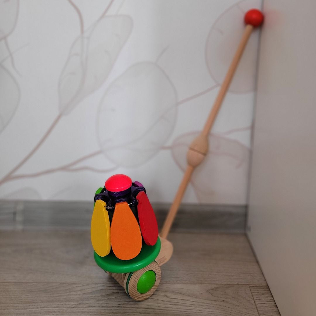 Bajo Spinning Flower push toy