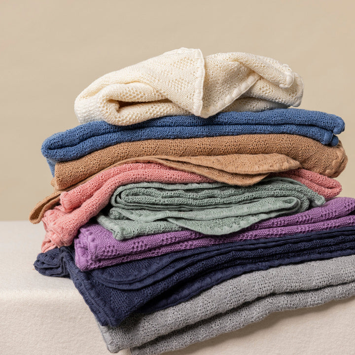 Disana knitted wool baby blanket