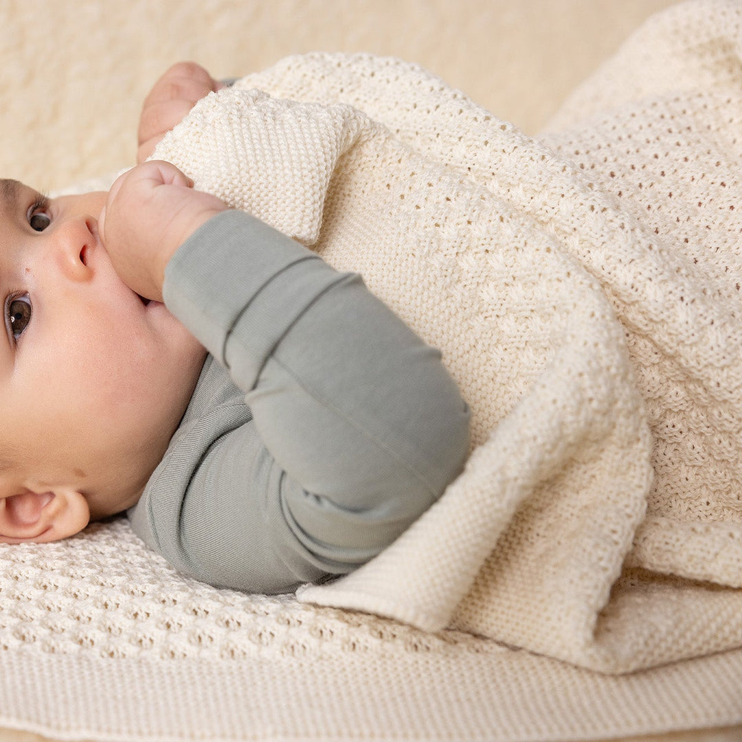 Disana honeycomb wool baby blanket