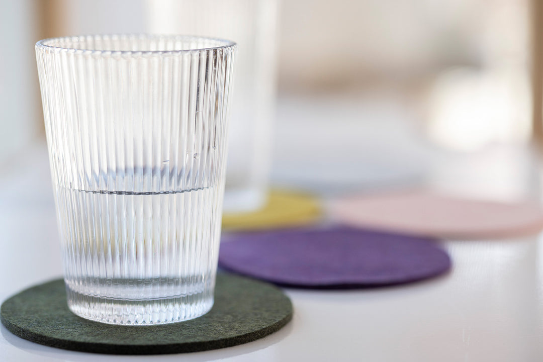 Disana wool felt round coasters, pack of 6