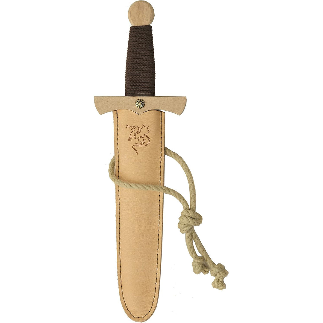 short dragon sword with leather sheath