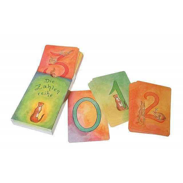 watercolour number cards