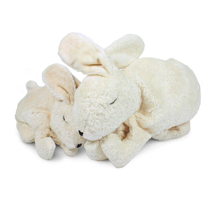 cuddly white rabbit with warming inlet