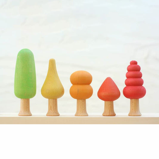 Ocamora Bosque (trees), 5 pc set, warm tones