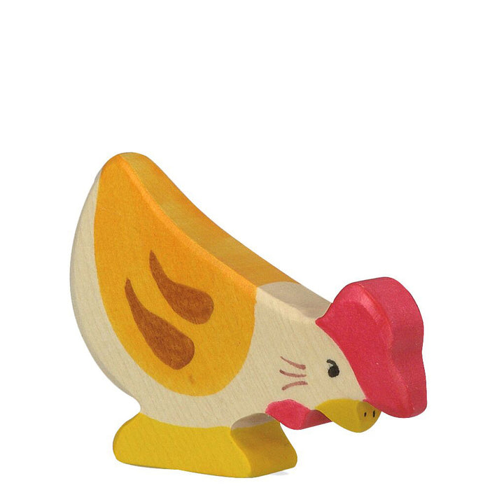 Holztiger hen pecking