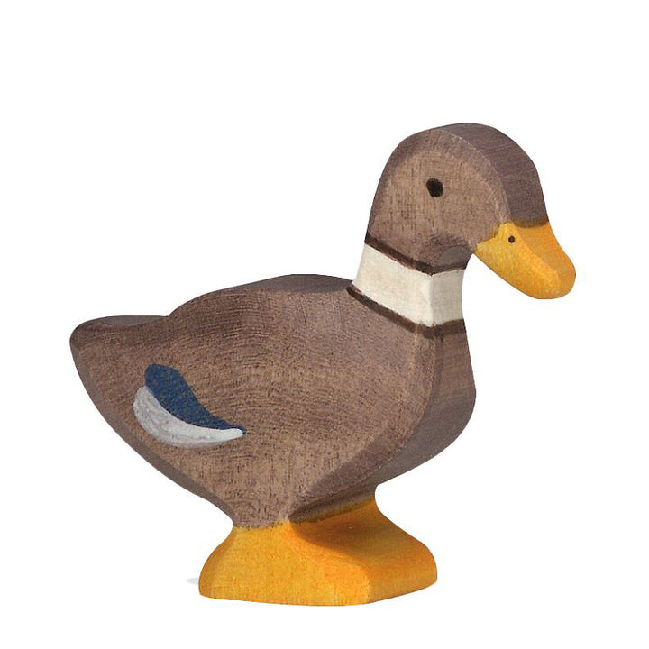 Holztiger duck standing