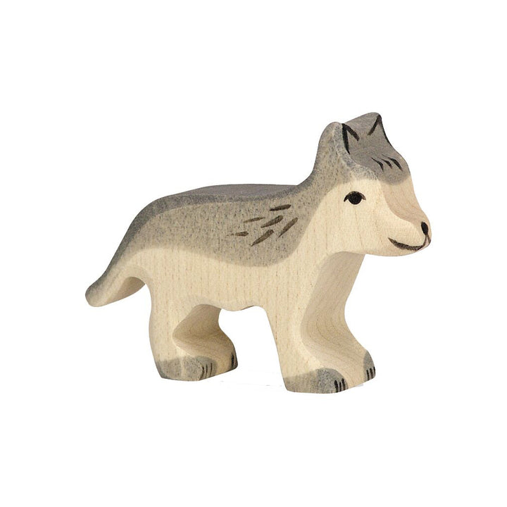 Holztiger wolf cub