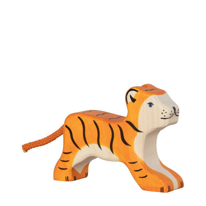 Holztiger tiger cub, running