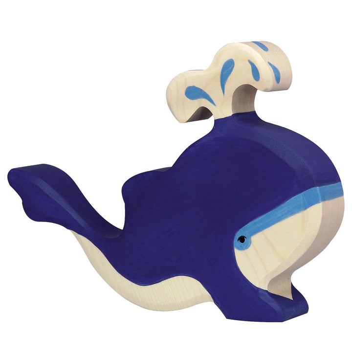 Holztiger blue whale, with fountain