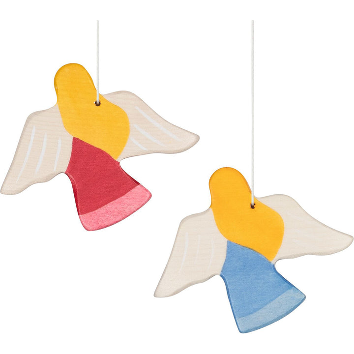 Holztiger angel ornaments, set of 6