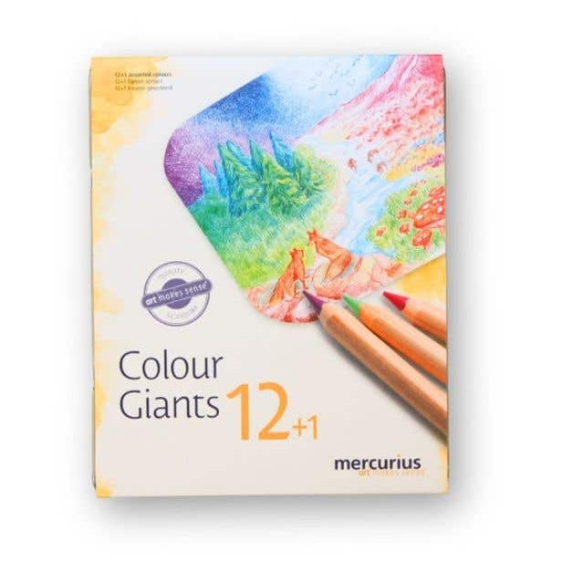 Box of Colour Giants crayons with a colorful design on the cover