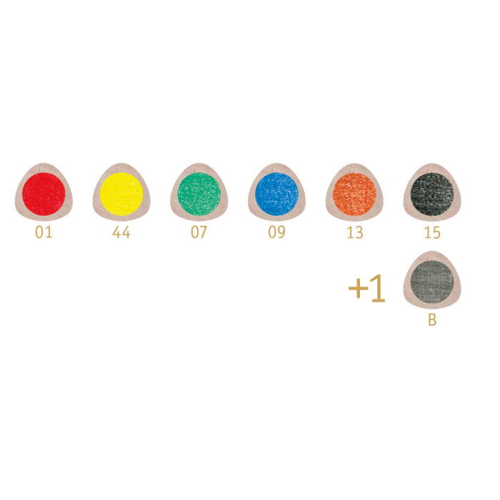 Stockmar set of 6 Coloured Pencils, Triangular