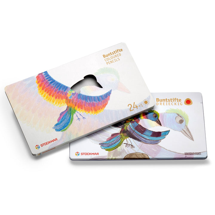 Stockmar 24+1 coloured triangular pencils in a tin (special order)