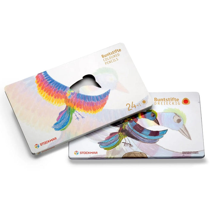 Stockmar 24+1 coloured triangular pencils in a tin (special order)