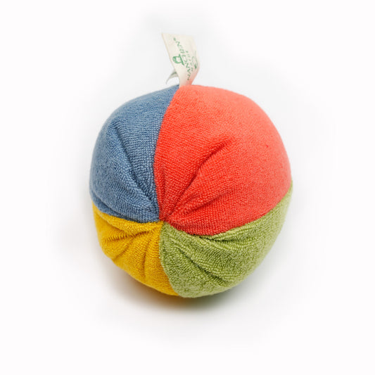 organic cotton terry & wool colourful ball