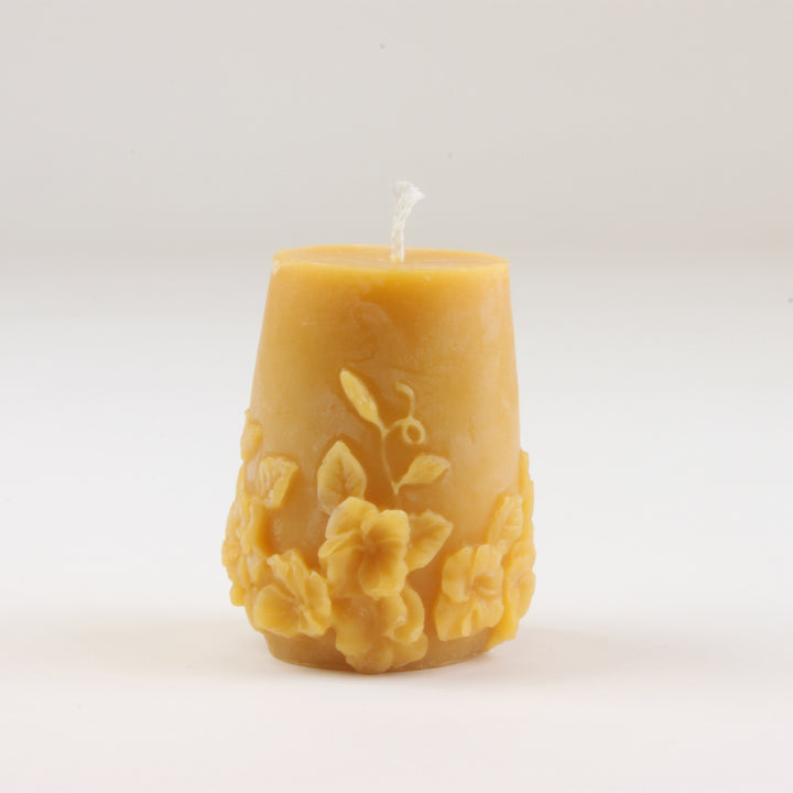 candle with flowers