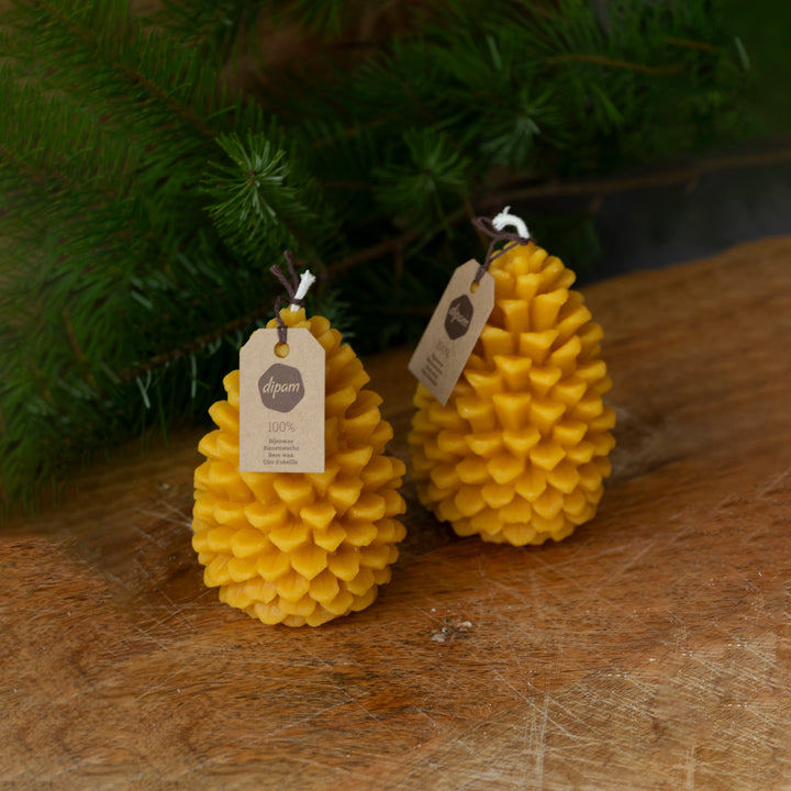 pinecone candle