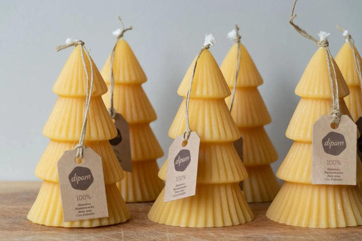 Dipam beeswax Christmas tree candle