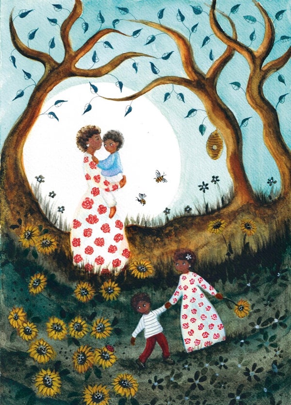 Sunflowers postcard
