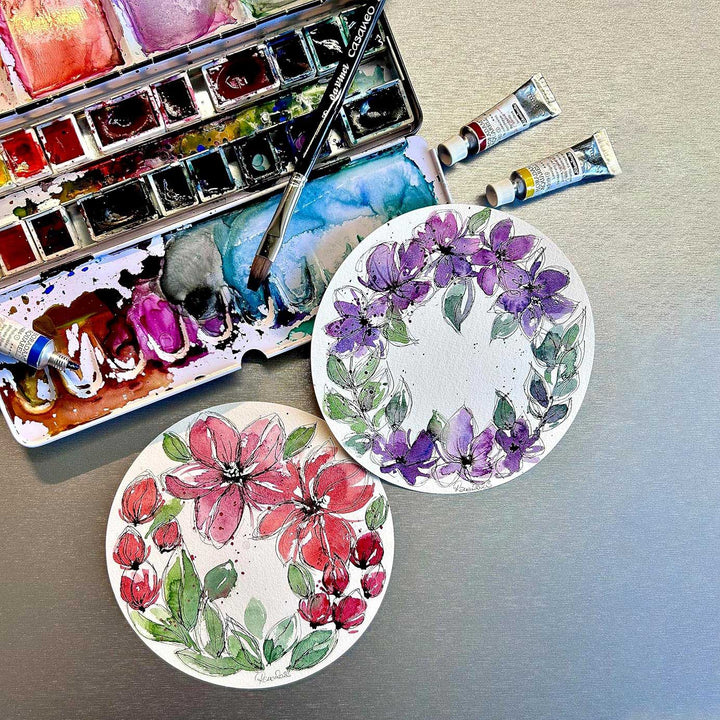 round watercolour paper, 300gsm