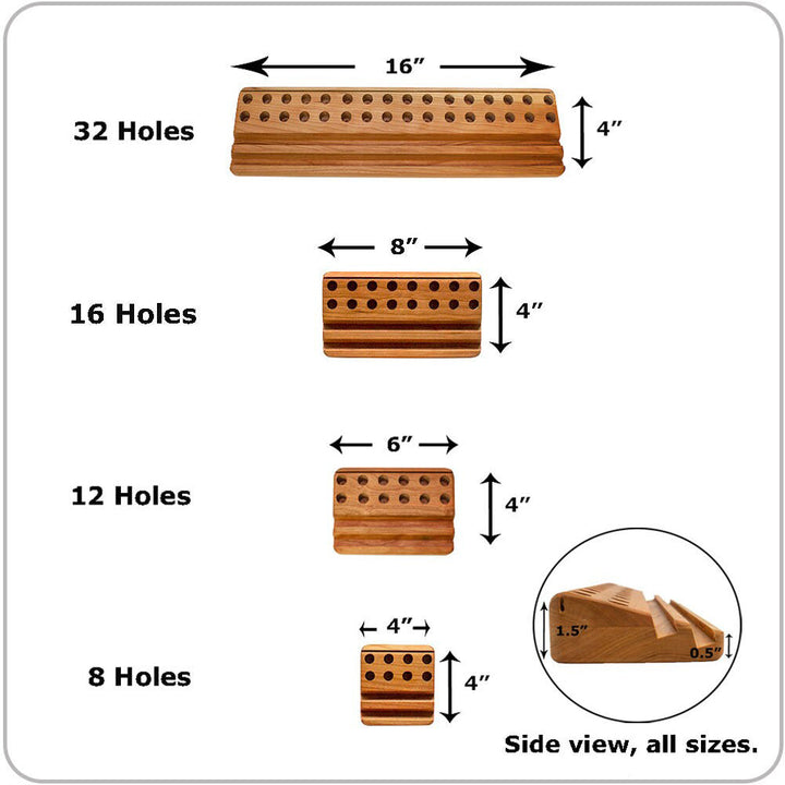 Camden Rose cherry wood crayon holder
