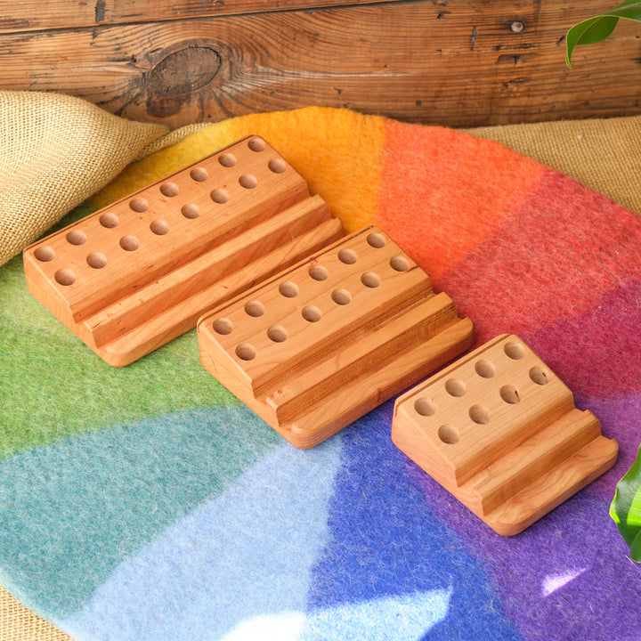 Camden Rose cherry wood crayon holder